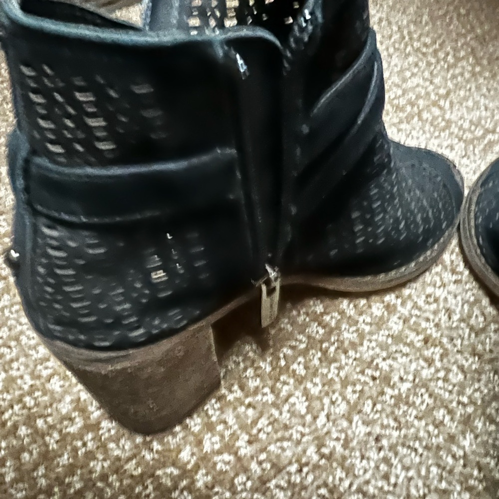 Vince Camuto Perforated Open Toe Booties - image 4